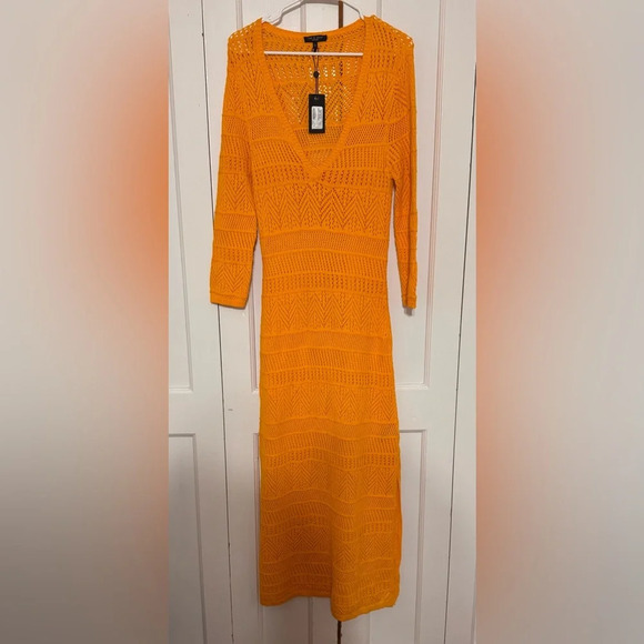 rag & bone Renee Pointelle Cotton Blend Midi Dress - Picture 6 of 9